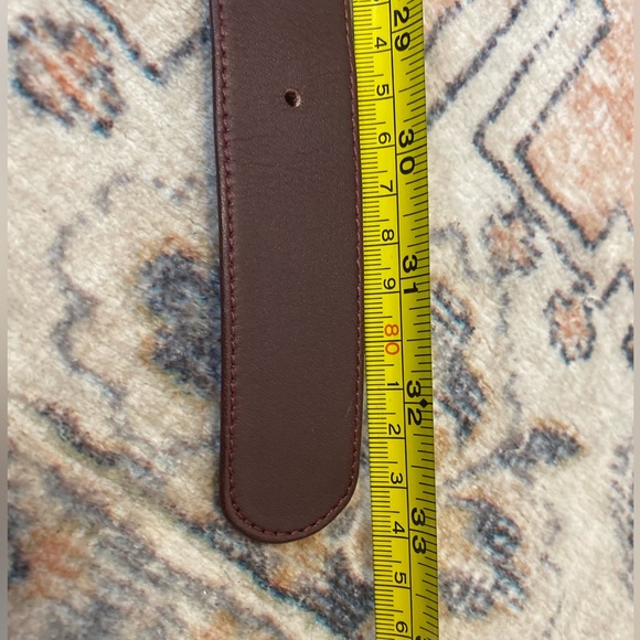 Vintage Christian Dior Burgundy Bordeaux Deep Red 100% AUTHENTIC Leather Belt. - Picture 9 of 10